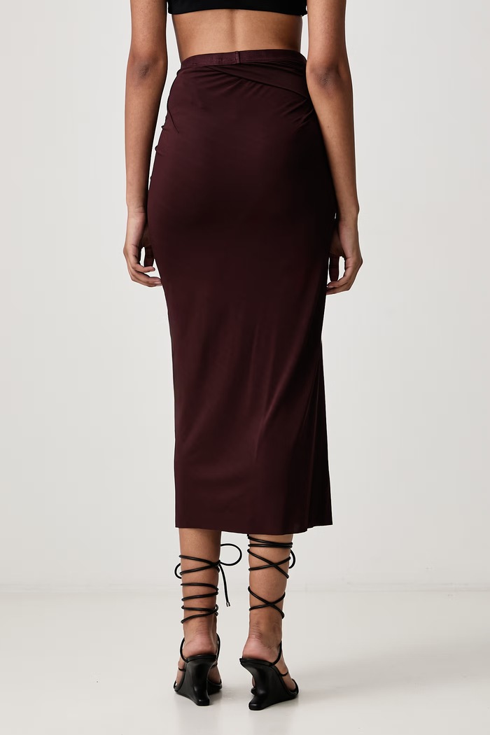 Odzież Rick Owens Lilies Anthem spódnica z wiskozą LI02F2325.JVCR bordowy