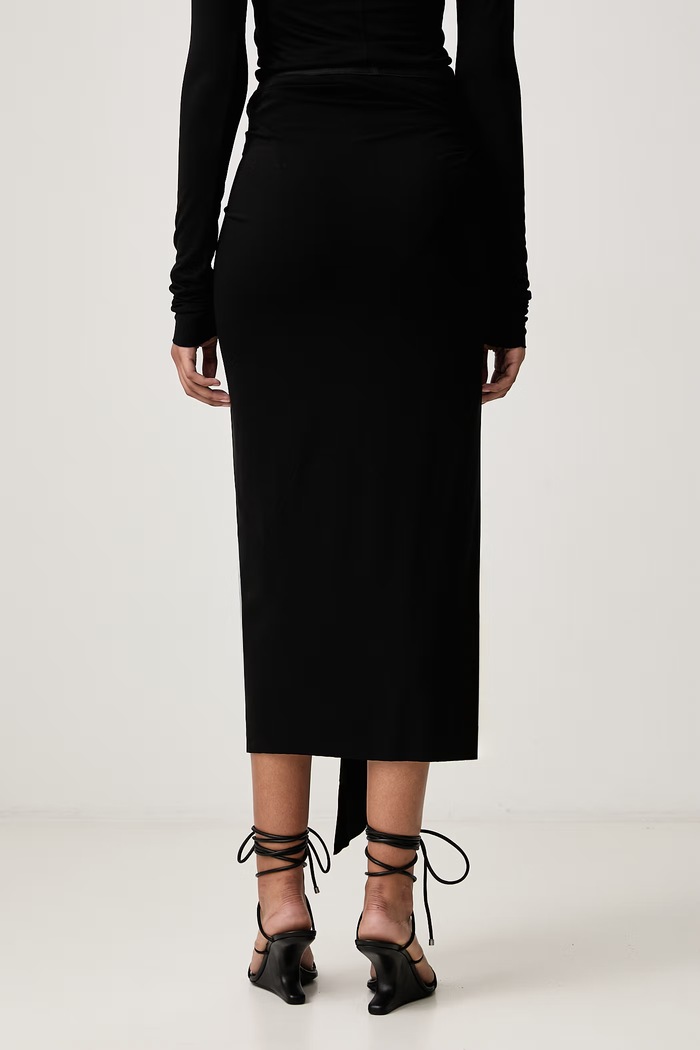 Odzież Rick Owens Lilies Anthem spódnica z wiskozą LI02F2325.JVCR czarny