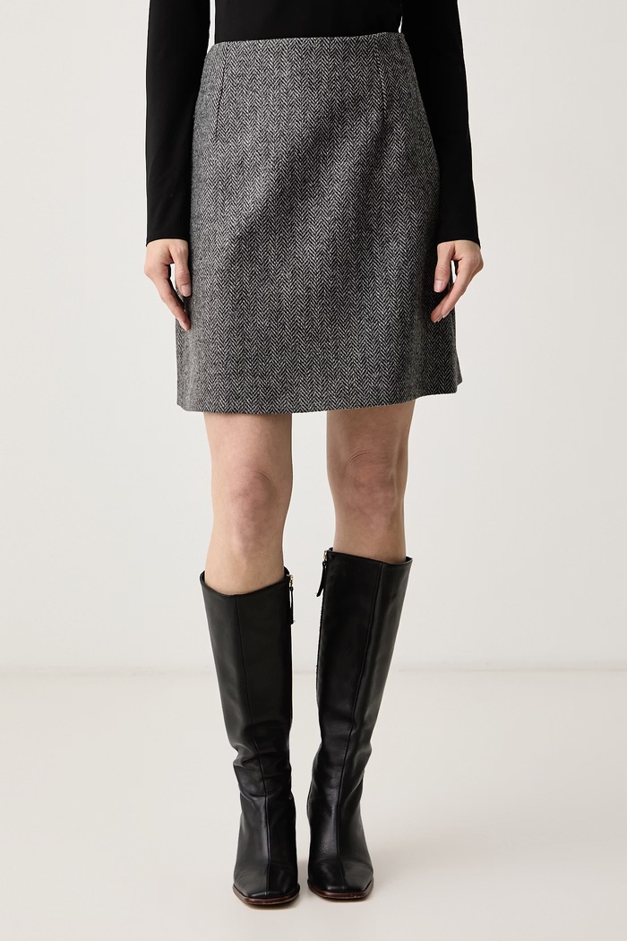 Weekend Max Mara Spódnica z wełną WKDFARNESE szary 2625106072600