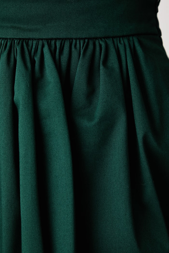 Spódnica rozkloszowana bawełniana z elastanem WKSLIRA Weekend Max Mara 2625106016600 zielony