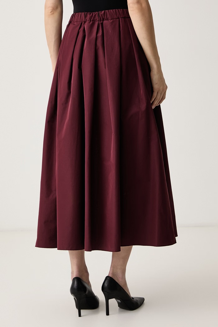 Odzież Weekend Max Mara Spódnica z bawełną WKIEFEBO 2625106013600 bordowy
