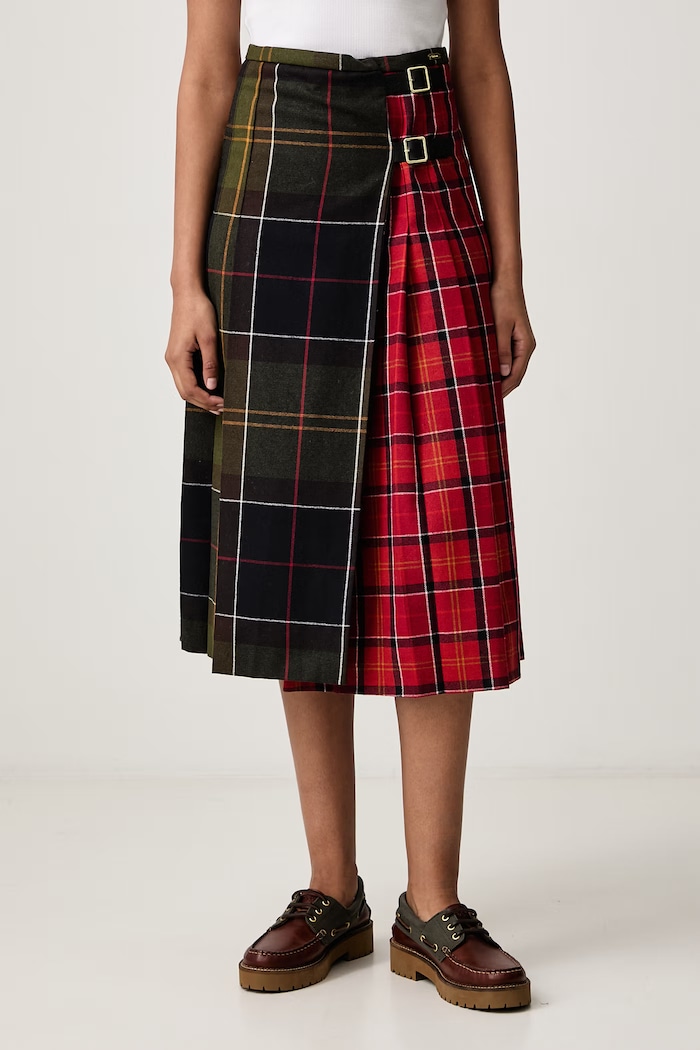 Barbour Spódnica z dodatkiem wełny multicolor LSK0177TN94