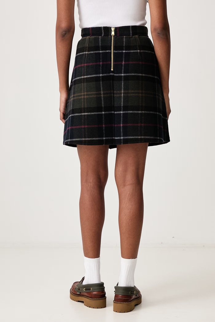 Odjeća Barbour Marlow suknja s vunom LSK0180TN43 šarena