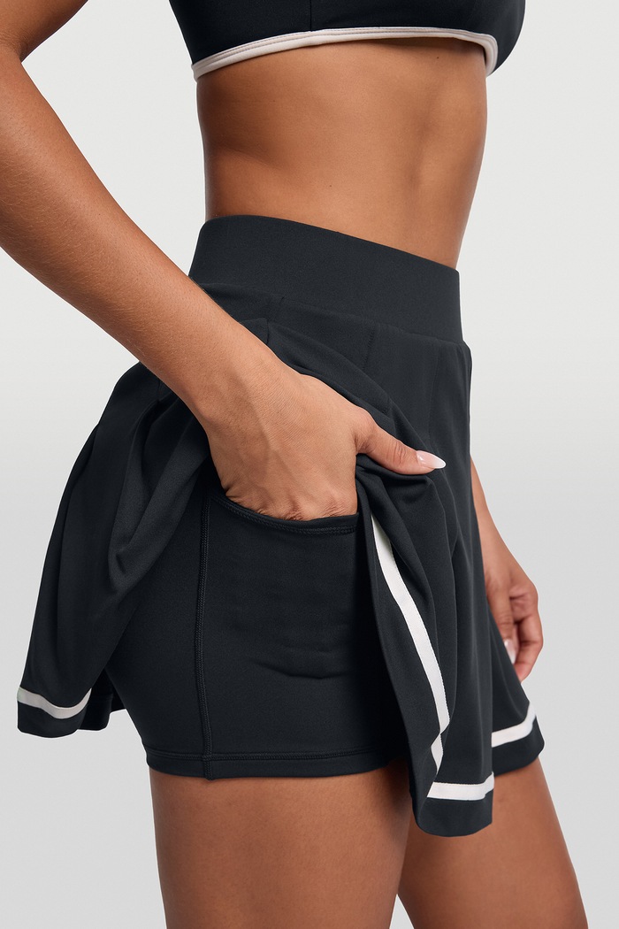 Spódnica sportowa Pleated Tennis BetterMe czarny SKR00002