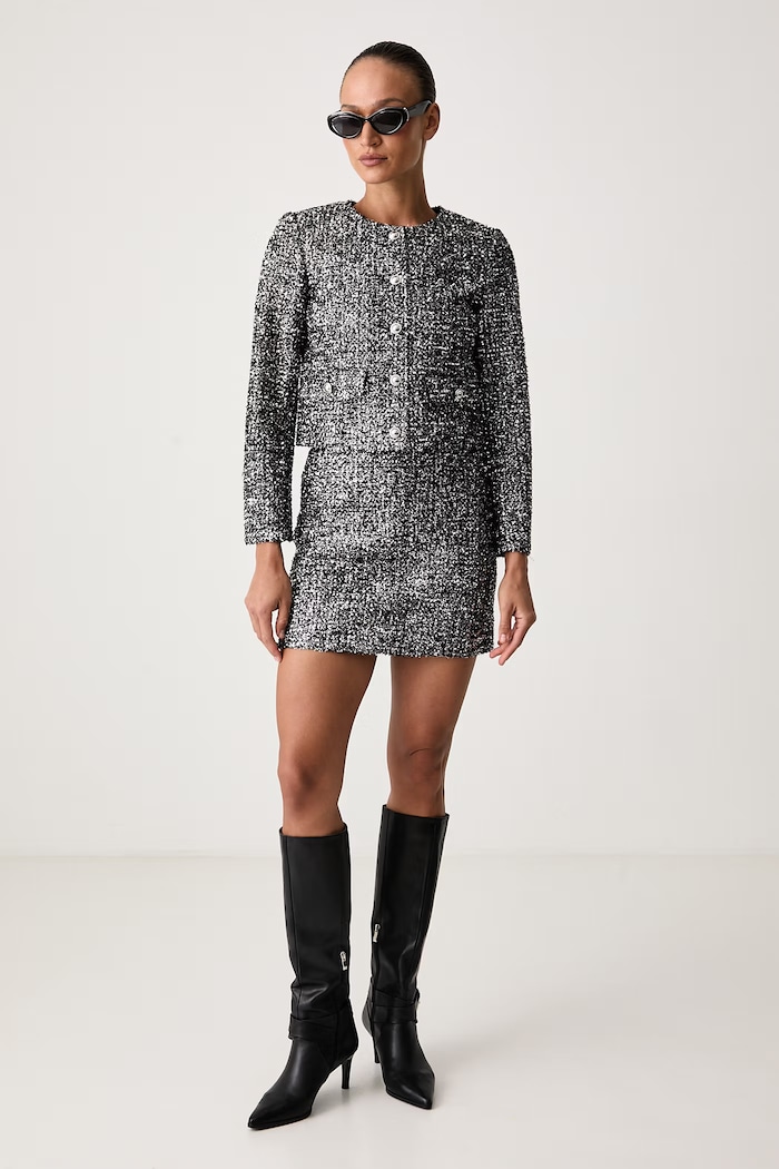 MICHAEL Michael Kors Spódnica MF670ODLEQ srebrny AW26