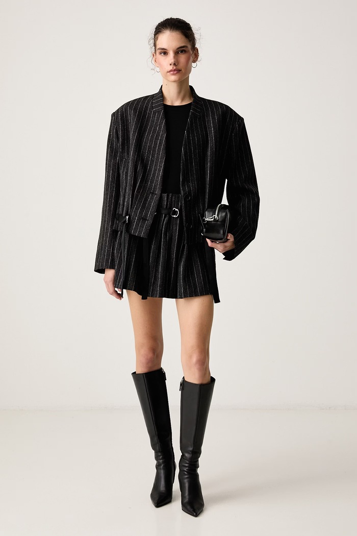 Isabelle Blanche Spódnica z wełną IS26FW.G099.T007 czarny AW26