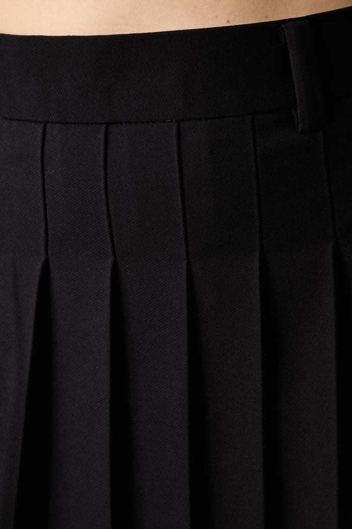 NURIA fustă plisată cu vâscoză WRSTBHVR negru W6726AM