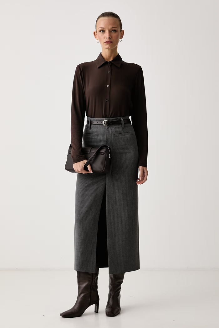 Eleh Spódnica EFW260247 szary AW26