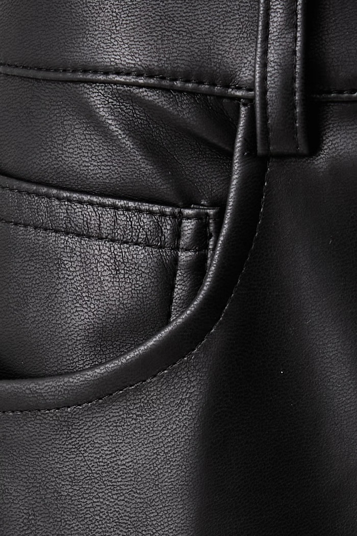Suknja od imitacije kože Karl Lagerfeld Jeans B4W12011 crna