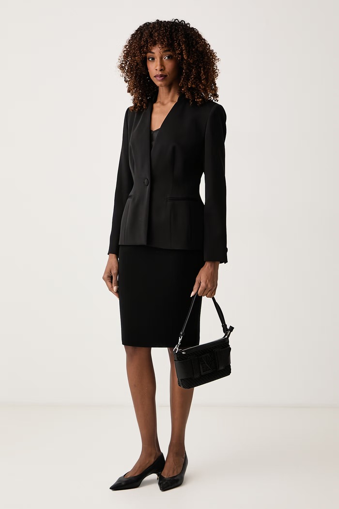 Luisa Spagnoli Spódnica wełniana Macadamia 543632 czarny AW26