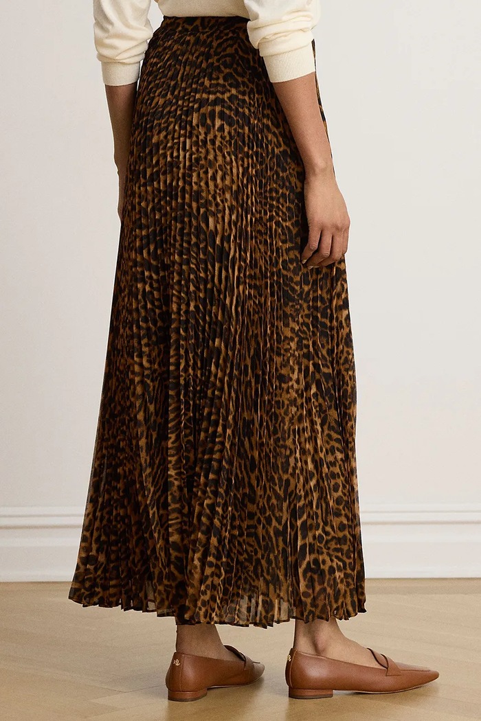 Lauren Ralph Lauren Spódnica plisowana 200B32790 brązowy AW26
