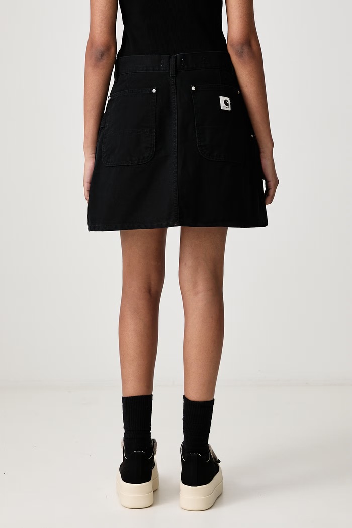 Odzież Carhartt WIP Billie Single Knee Skirt spódnica rozkloszowana bawełniana I037094 czarny