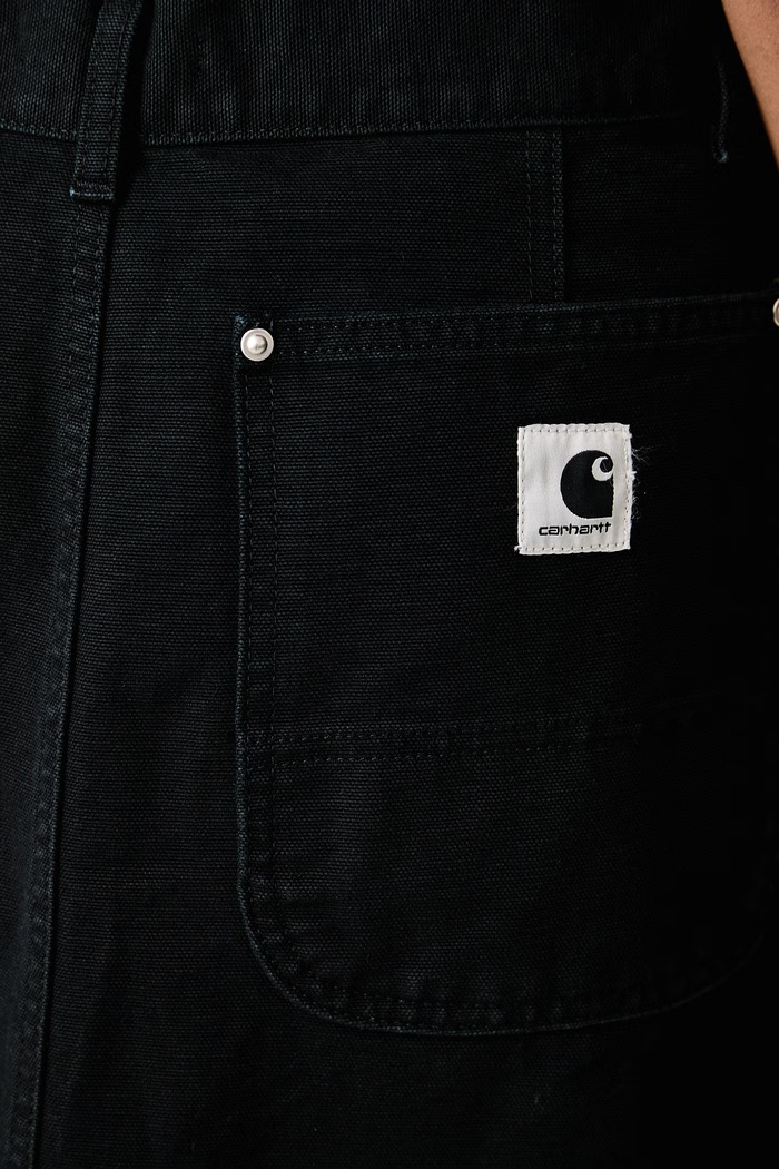 Billie Single Knee Skirt spódnica rozkloszowana bawełniana Carhartt WIP czarny I037094