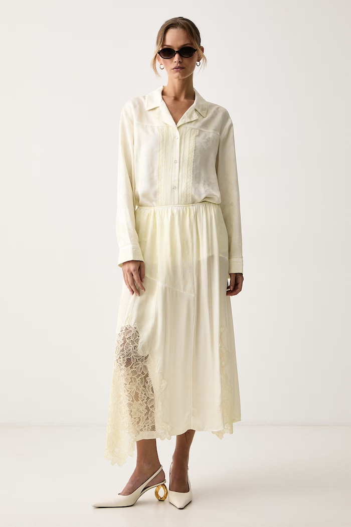 Max&Co. Spódnica z wiskozy SKIPPER 2626106021200 żółty AW26