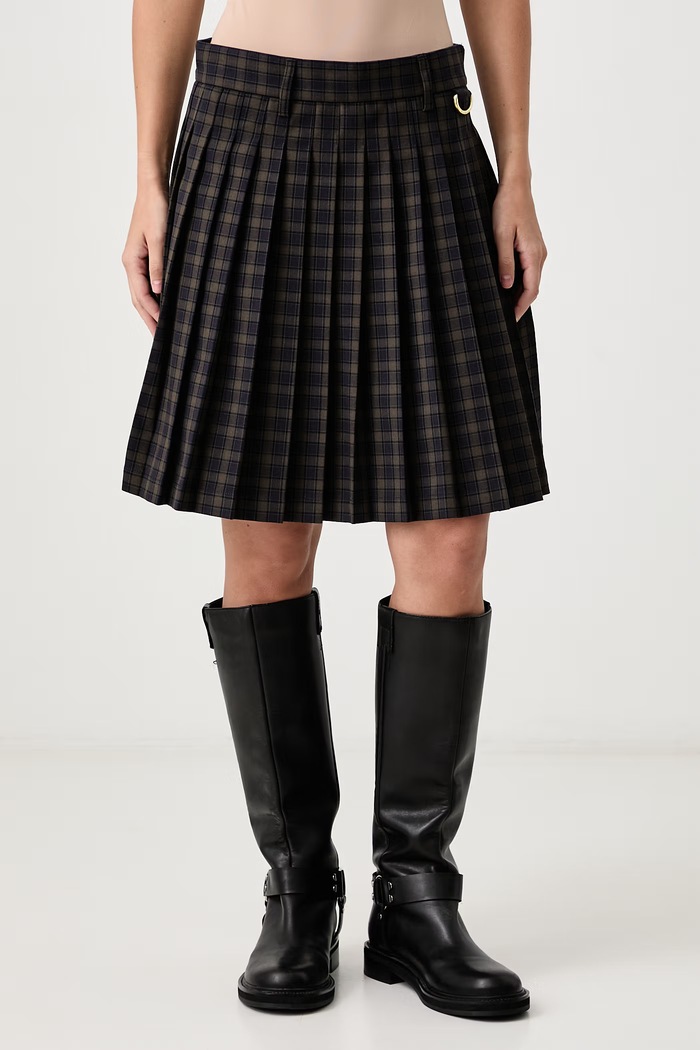 Barbour Spódnica plisowana Carville zielony LSK0172