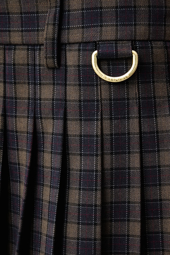 Spódnica plisowana Carville Barbour LSK0172 zielony