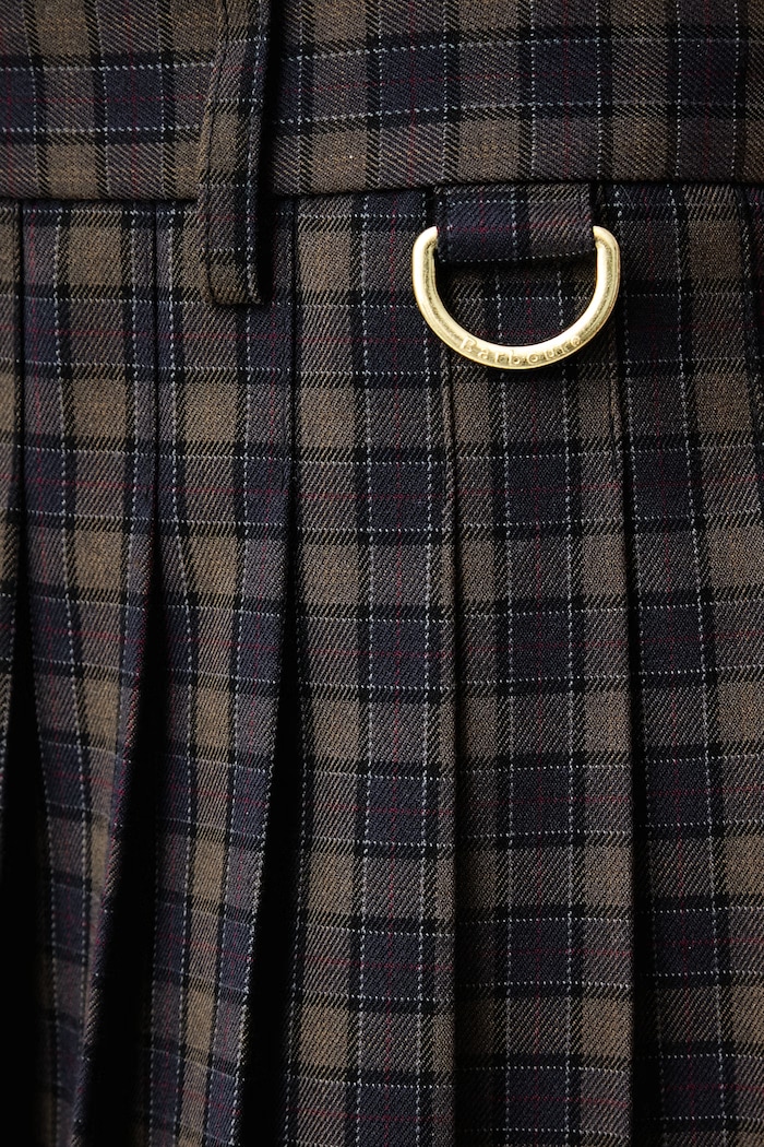 Spódnica plisowana Carville Barbour LSK0172 zielony