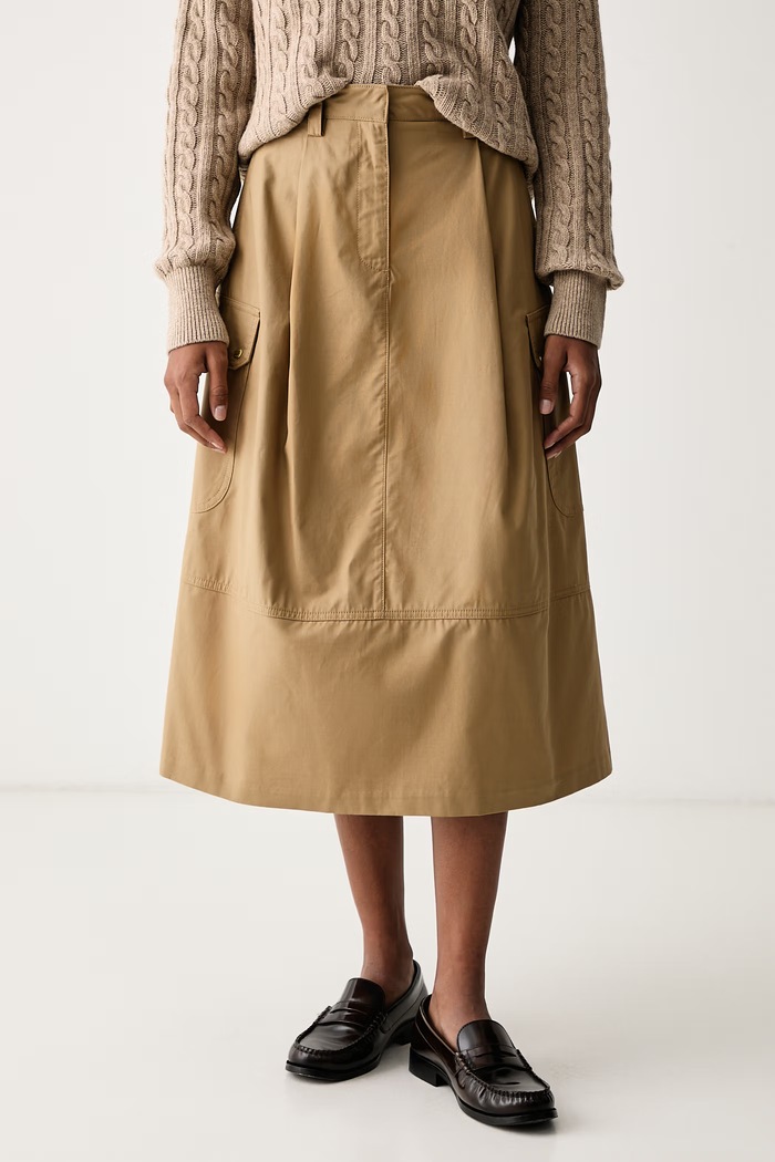 Barbour Spódnica bawełniana Carly brązowy LSK0176