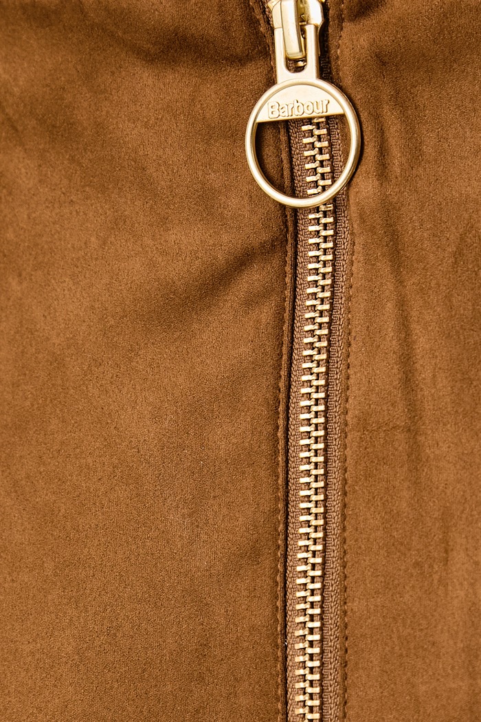 Spódnica rozkloszowana z imitacji skóry Rothley Barbour LSK0168 zielony