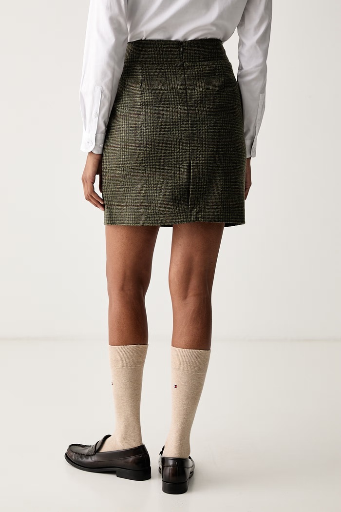 Odzież Barbour Spódnica wełniana LSK0170 zielony