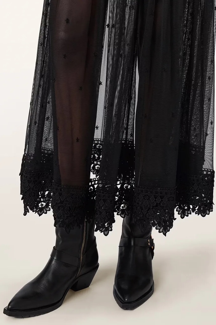Spódnica TRIXIE LACE AllSaints czarny W060RE