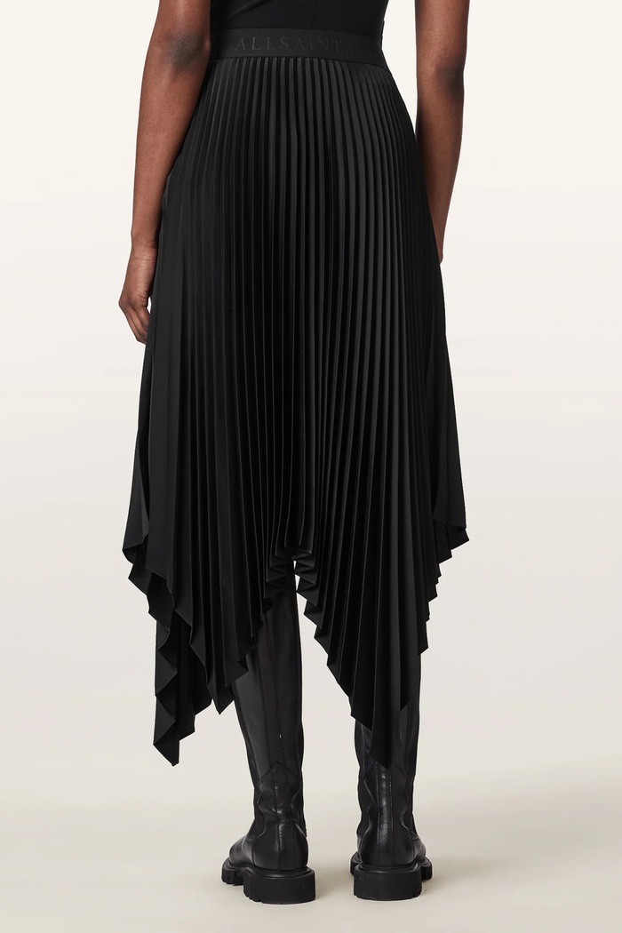 AllSaints Πλισέ φούστα ELISA W003RF μαύρο AW26