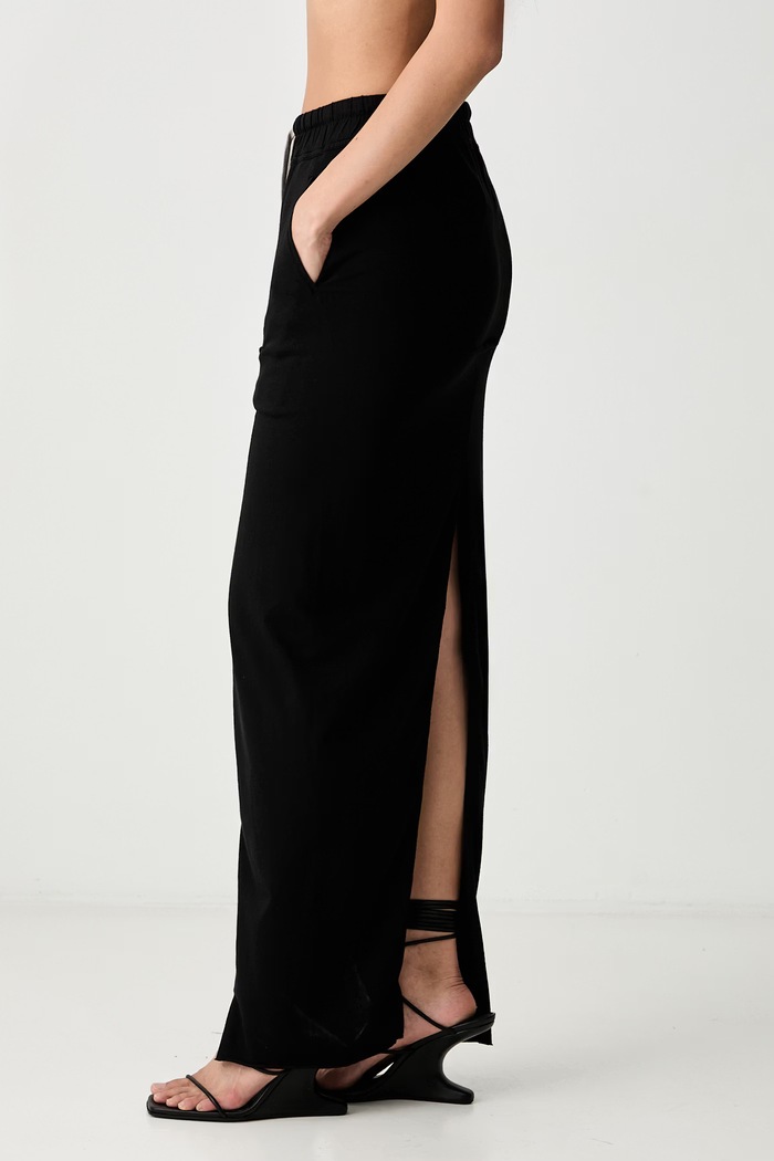 Pull On Sliced Pillar suknja od pamuka Rick Owens DRKSHDW DS02F6341.RN crna