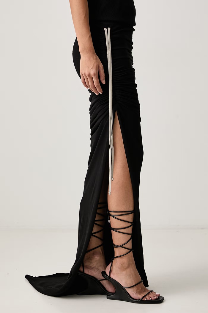 Soft Edfu suknja od pamuka Rick Owens DRKSHDW crna DS02F6337.RN