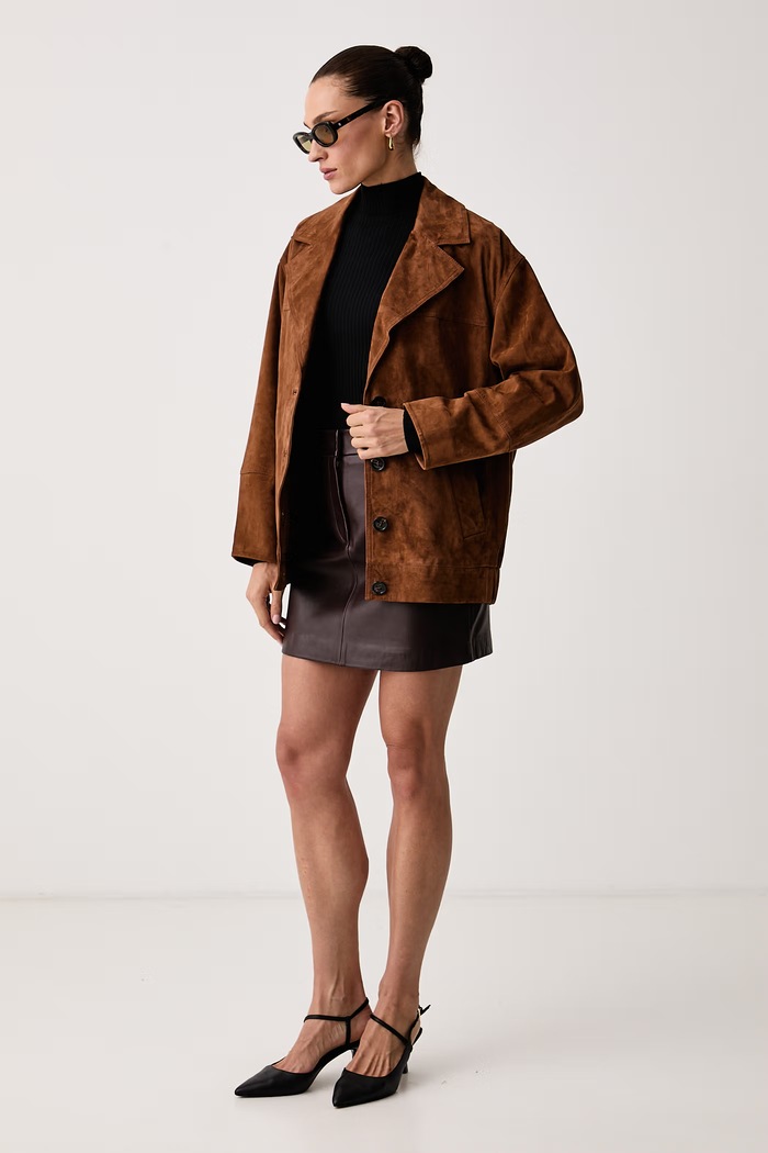 Marella Пола от кожа MLSNERO 2623406014200 бордо AW26