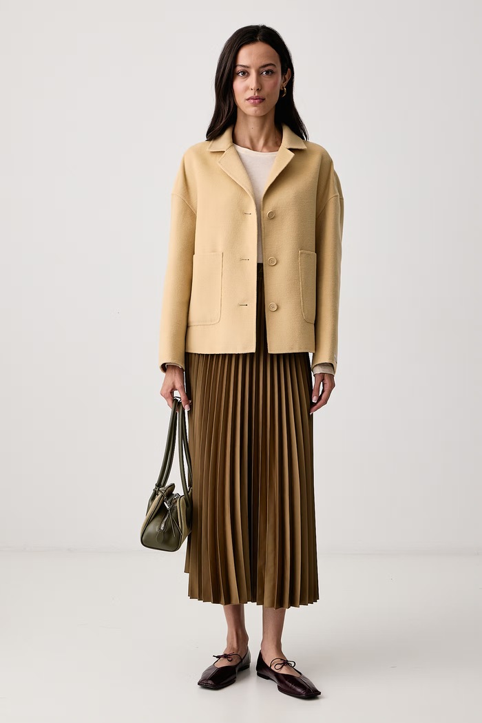 Marella Spódnica plisowana MLLESODO 2623106045200 zielony AW26