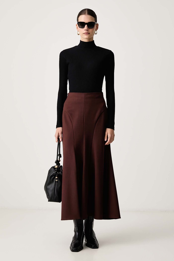 Marella Suknja s dodatkom vune MLLEDITO 2623106022200 smeđa AW26