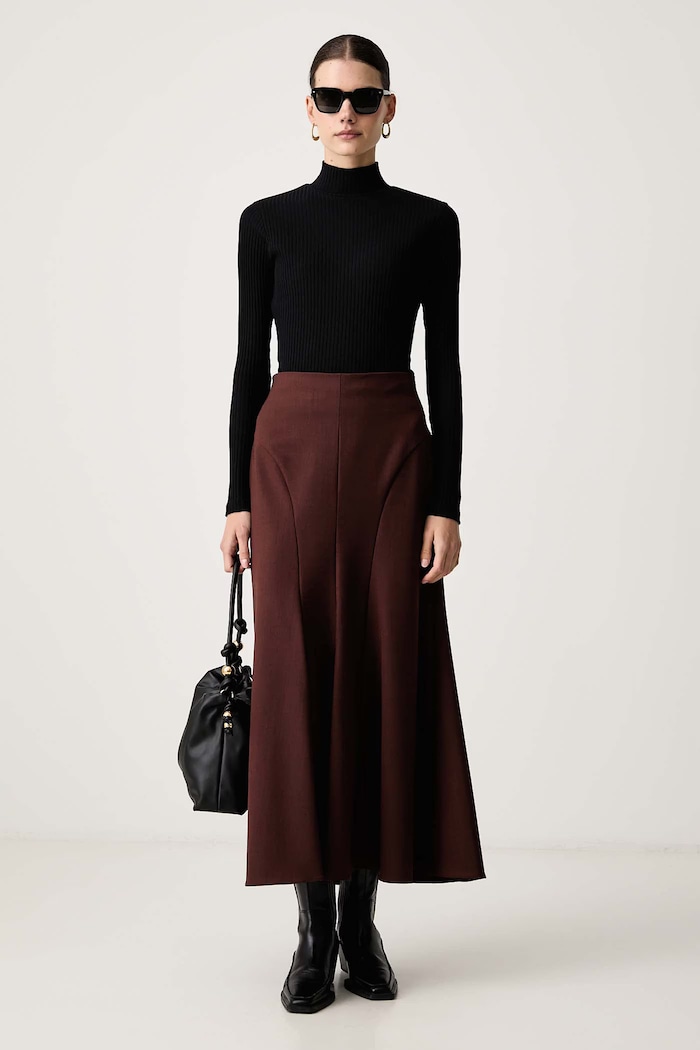 Marella Suknja s dodatkom vune MLLEDITO 2623106022200 smeđa AW26