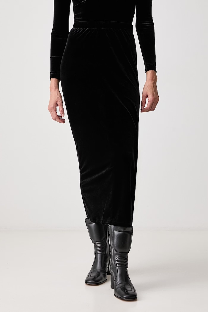 Vetements Spódnicospodnie welurowe czarny WH27LG117B