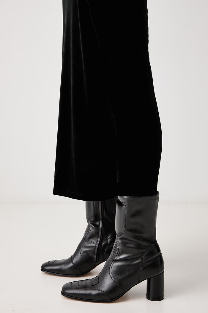 Spódnicospodnie welurowe Vetements czarny WH27LG117B