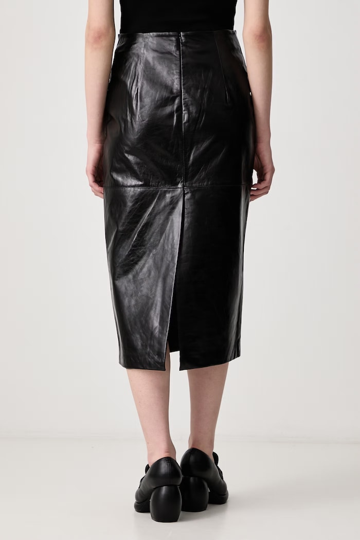 Odzież Sportmax Lappole spódnica skórzana 2622406012600 czarny