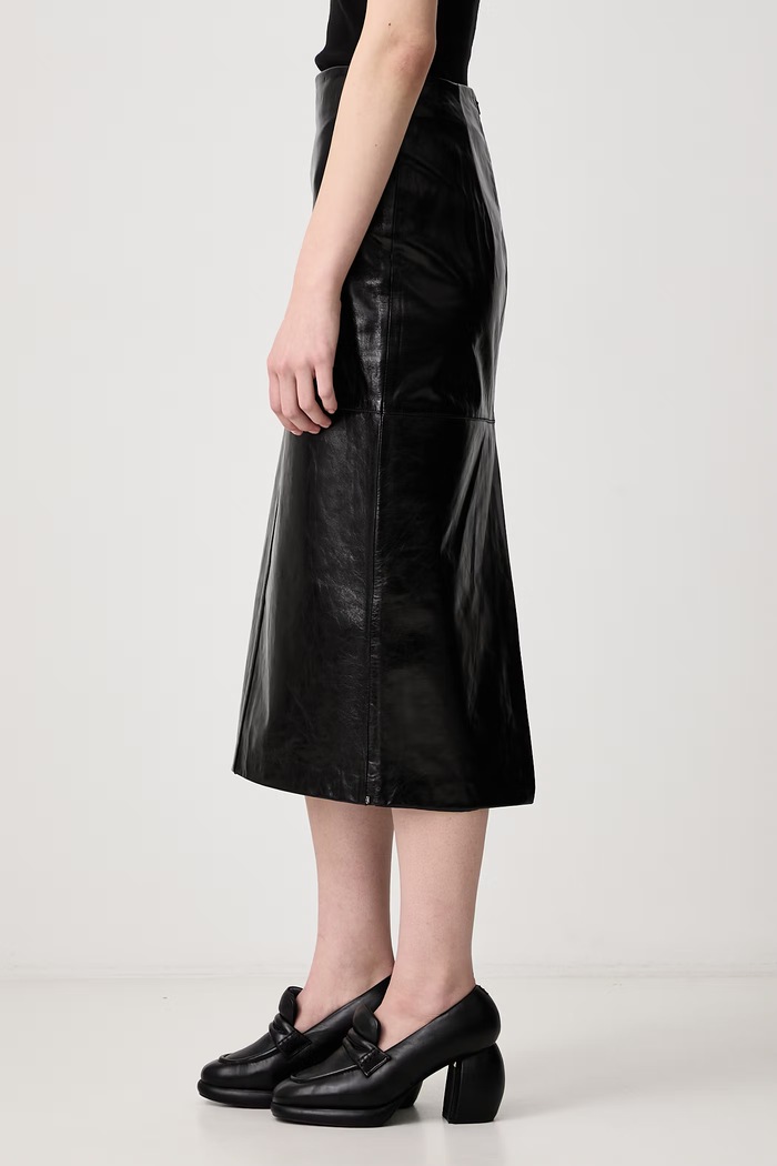 Lappole spódnica skórzana Sportmax 2622406012600 czarny