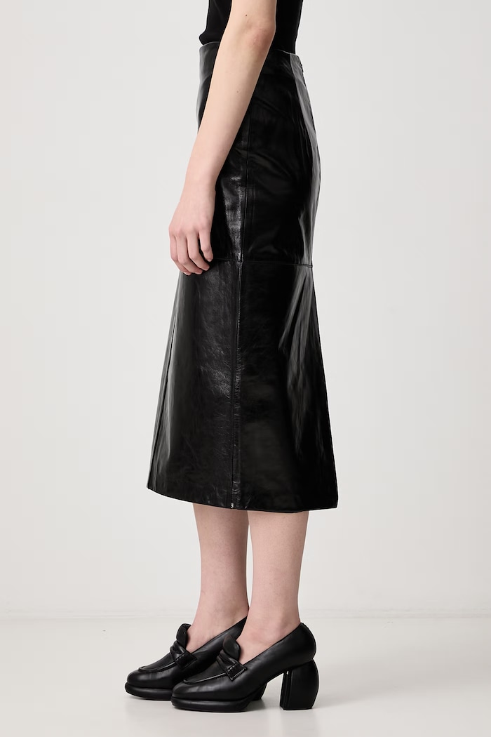 Lappole spódnica skórzana Sportmax 2622406012600 czarny