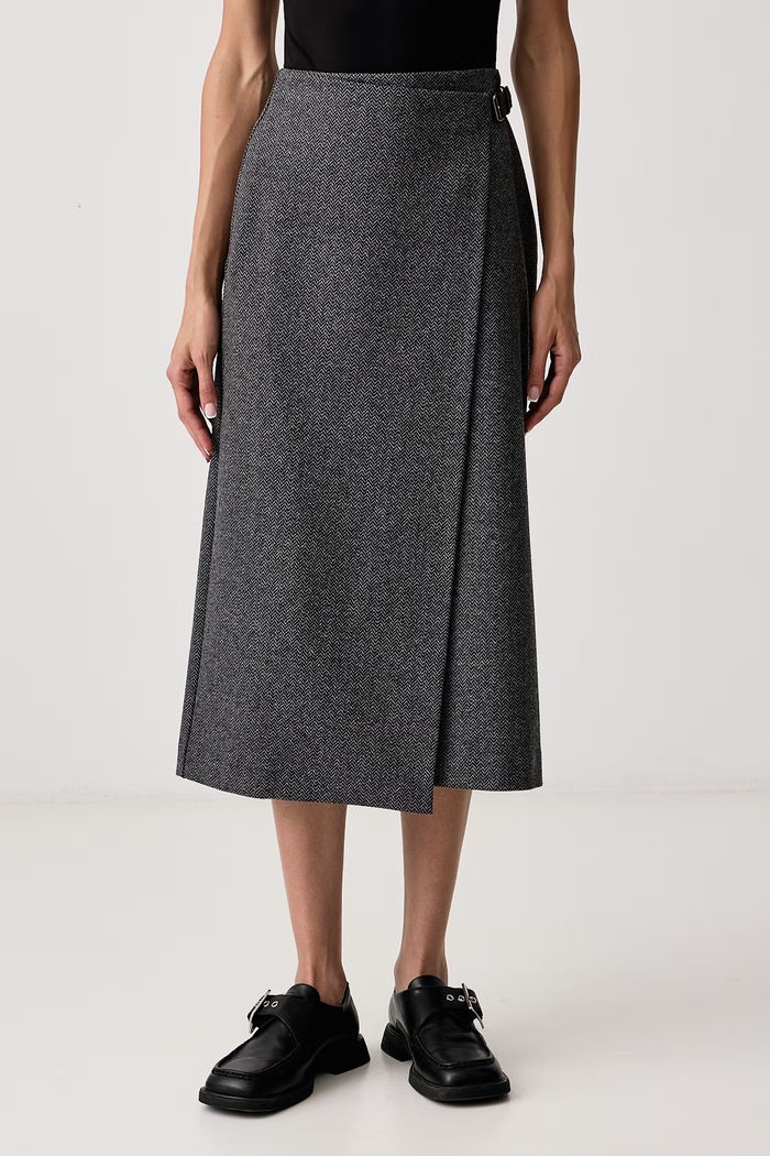 Weekend Max Mara Spódnica z dodatkiem wełny WKDPETALI szary 2625776012600
