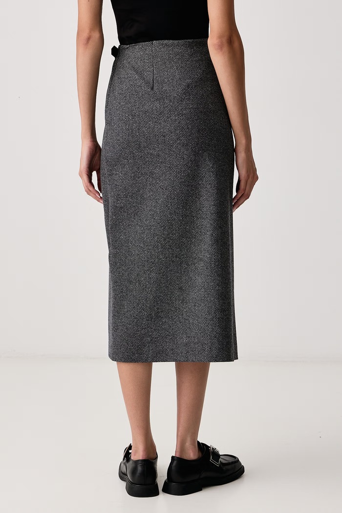 Odzież Weekend Max Mara Spódnica z dodatkiem wełny WKDPETALI 2625776012600 szary