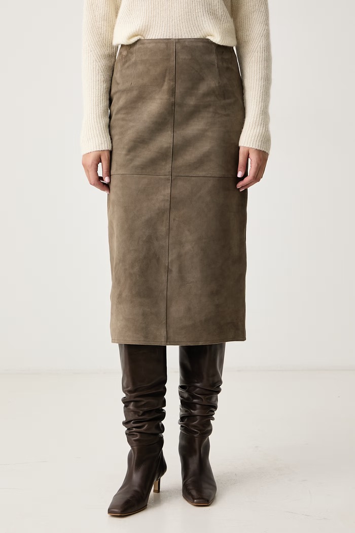Weekend Max Mara Spódnica zamszowa WKDPALMI zielony 2625406012600