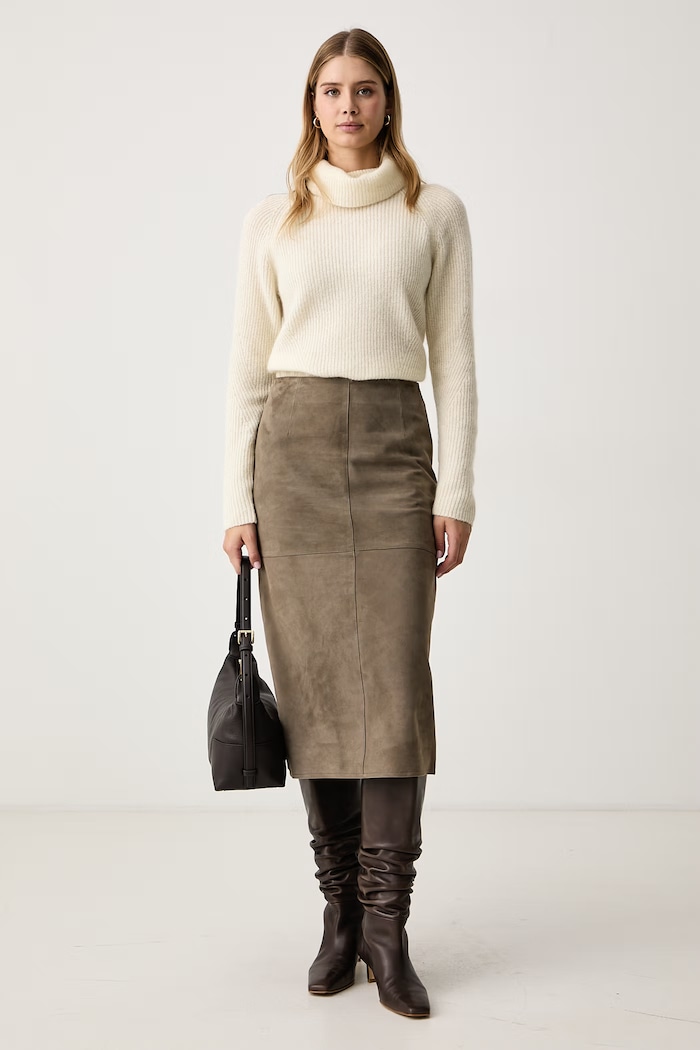 Weekend Max Mara Spódnica zamszowa WKDPALMI 2625406012600 zielony AW26
