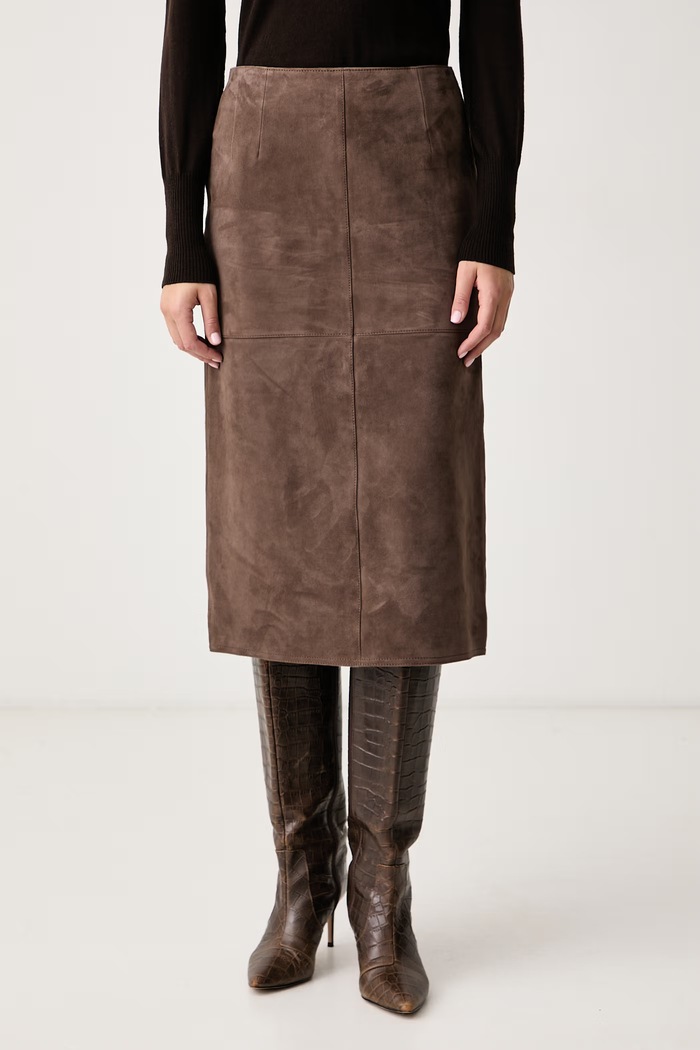 Weekend Max Mara Spódnica zamszowa WKDPALMI brązowy 2625406012600