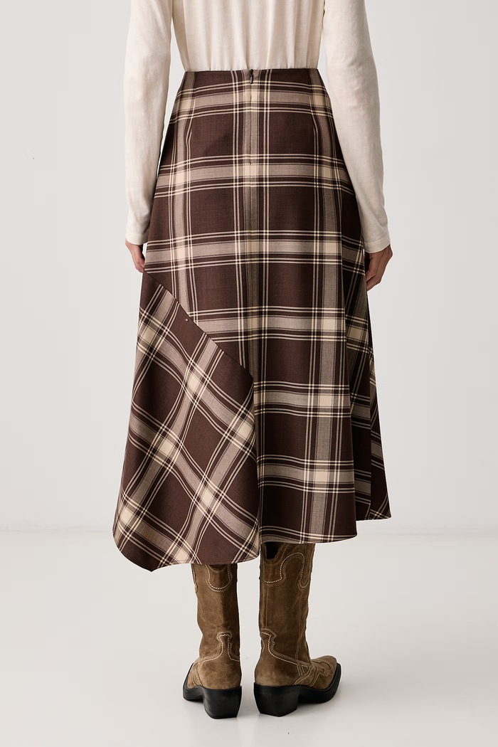 Odzież Weekend Max Mara Spódnica kopertowa z wełną WKDLANOSO 2625106052600 brązowy