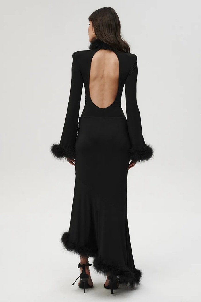 Undress Code Krilo z viskozo Majestic 1364UC črna AW26