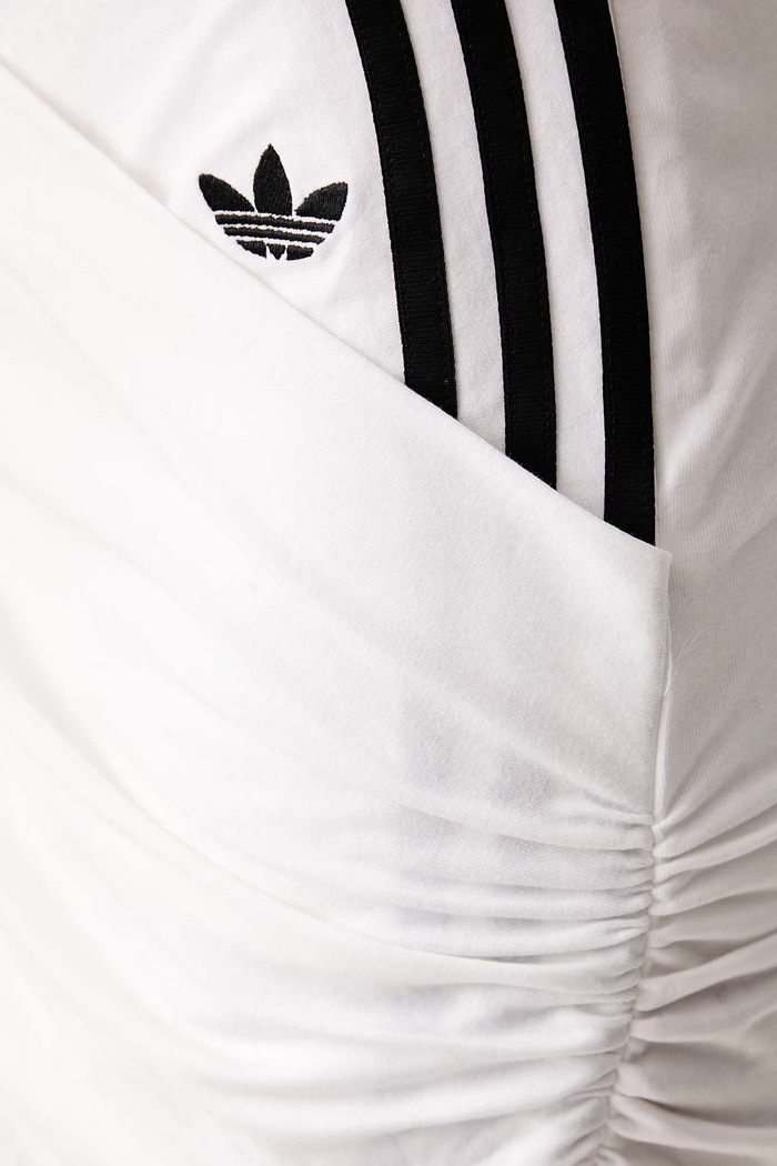 Spódnica kopertowa bawełniana Adiluna Season 2 x Jennie adidas Originals biały LD4969