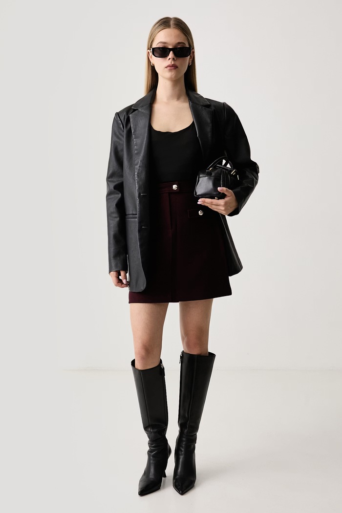 Morgan Spódnica JTALUN bordowy AW26