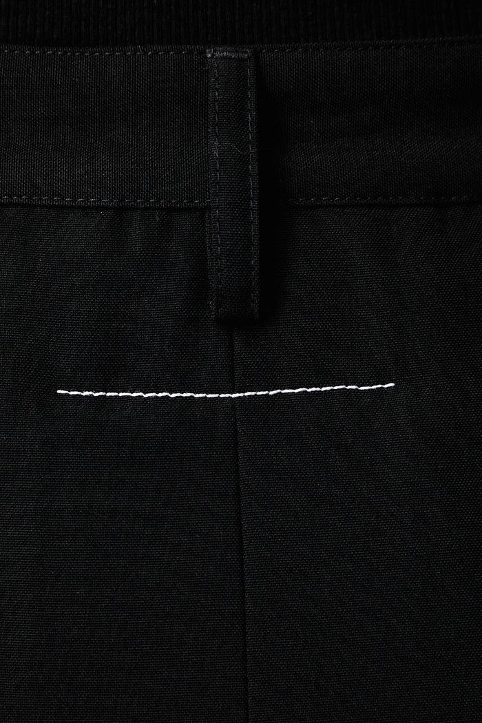 Spódnica plisowana z dodatkiem wełny MM6 Maison Margiela czarny S62ME0048.M35436