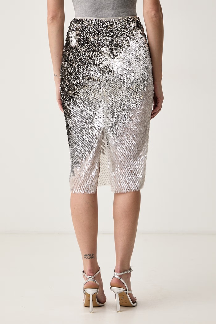Odzież Elisabetta Franchi Spódnica GO24367E2 srebrny