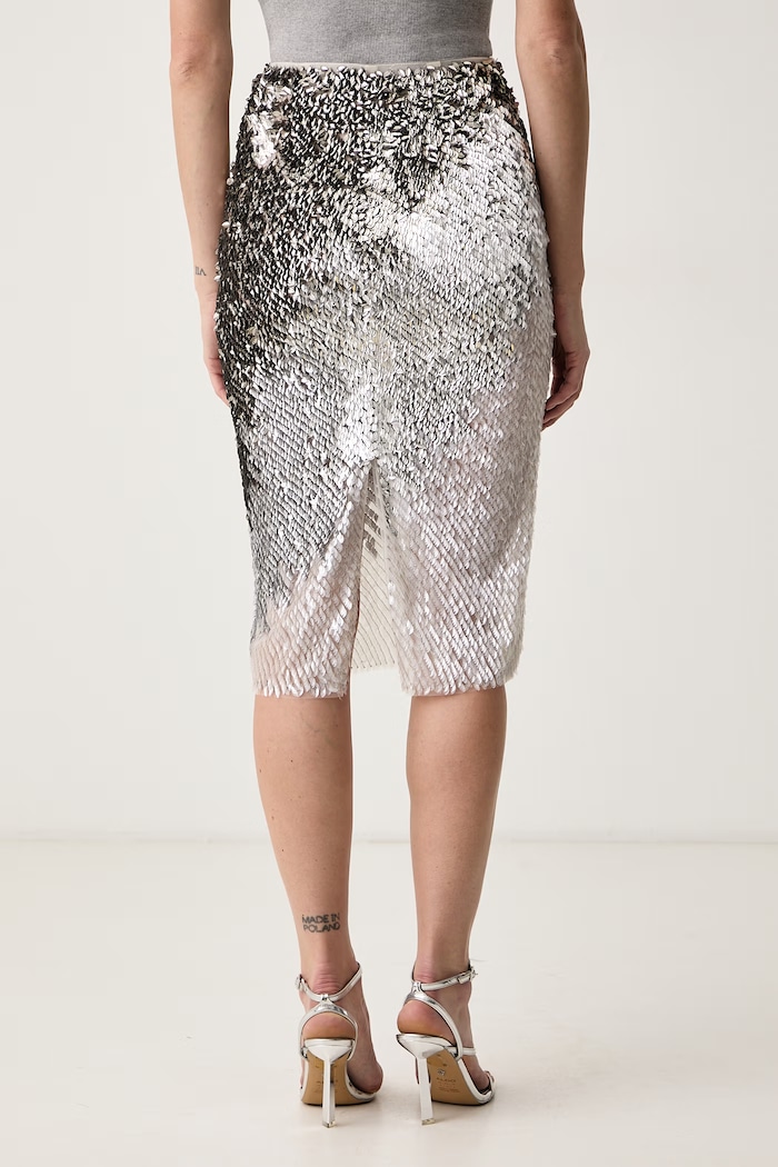 Odzież Elisabetta Franchi Spódnica GO24367E2 srebrny