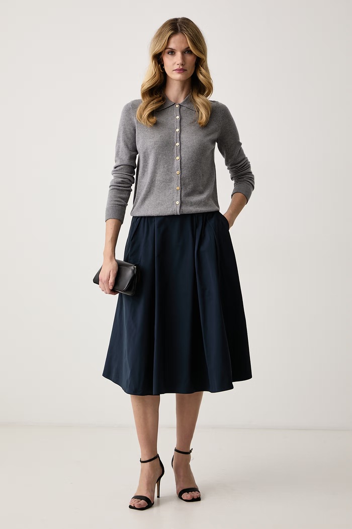 Elisabetta Franchi Spódnica GO22767E2 granatowy AW26